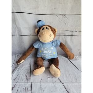 The Petting Zoo Monkey Hang In There Feel Better Soon 16" Stuffed Animal